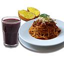 MENU: SPAG BOLOGNESA +PAN+BE