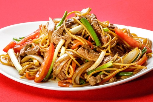 MENU: TALLARIN SALTADO C/POLLO +PAN+BE